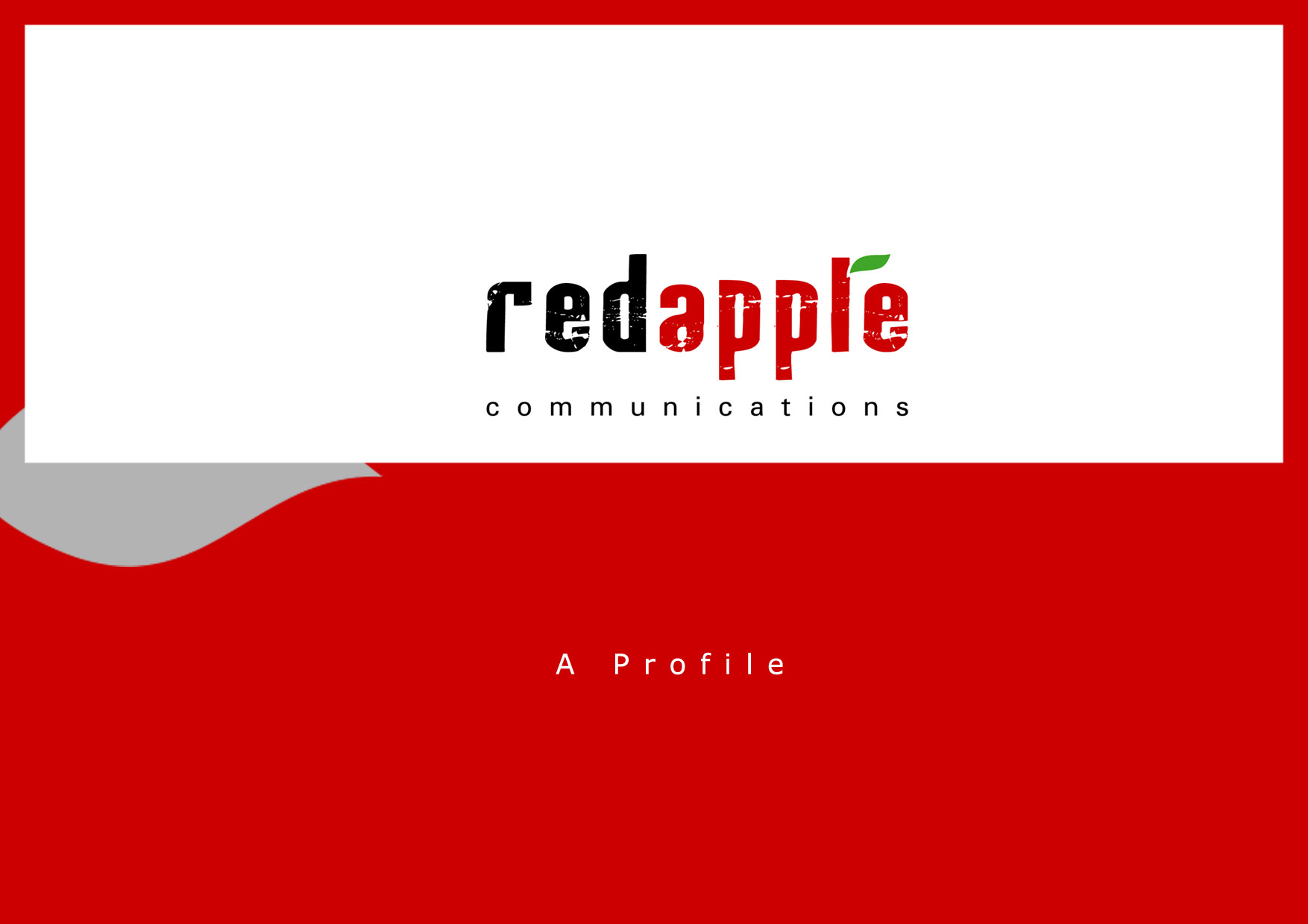 Redapple Communications — A Profile (company brochure cover)